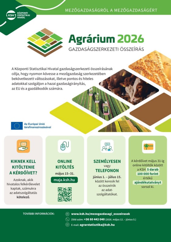 Agrárium 2026 - Gazdaságszerkezeti összeírás
