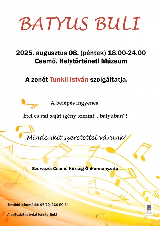 Batyus buli a cemői helytörténeti múzeumban
