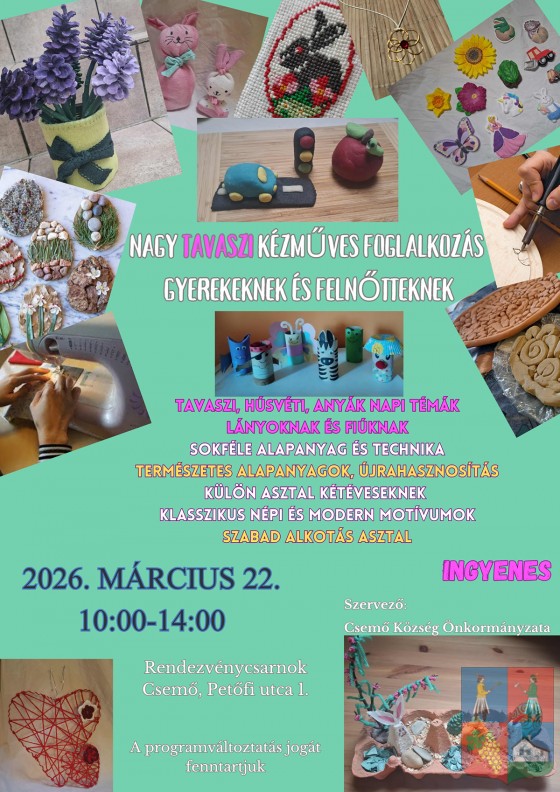 NAGY TAVASZI KÉZMŰVES FOGLALKOZÁS GYEREKEKNRK ÉS FELNŐTTEKNEK