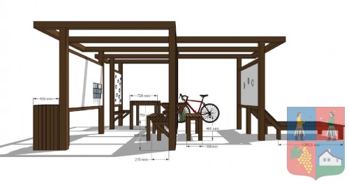 Kerékpáros pihenőhely kialakítása az ökocentrumban - LEADER pályázat (2022.)